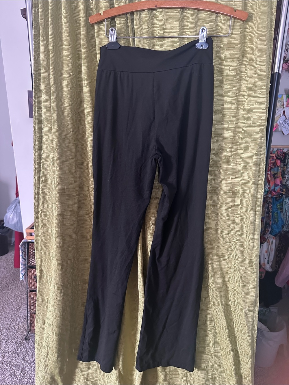 SHEIN Black Wide-Leg High-Waist Pants